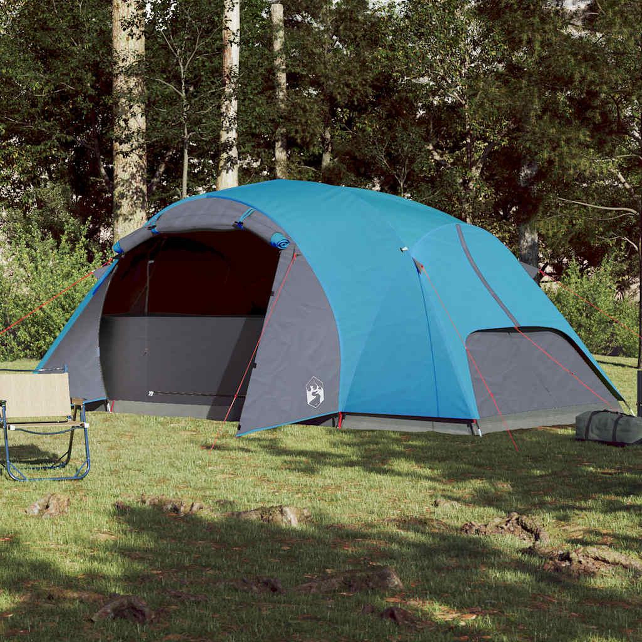 Voir la diapositive 3 : VIDAXL Tente familiale Crossvent 8 personnes bleu impermeable