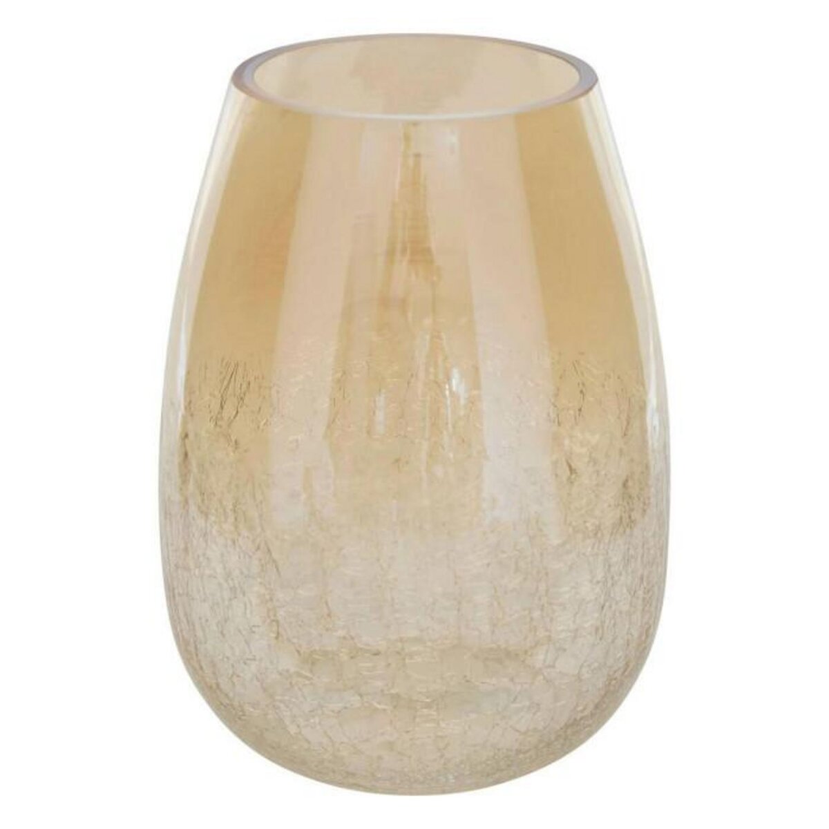 ATMOSPHERA Vase en Verre Craquelé  Alexis  25cm Transparent