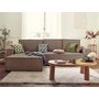 Voir la diapositive 1 : BEST MOBILIER Dellia - canapé d'angle réversible convertible - avec coffre - en velours côtelé - 4 places