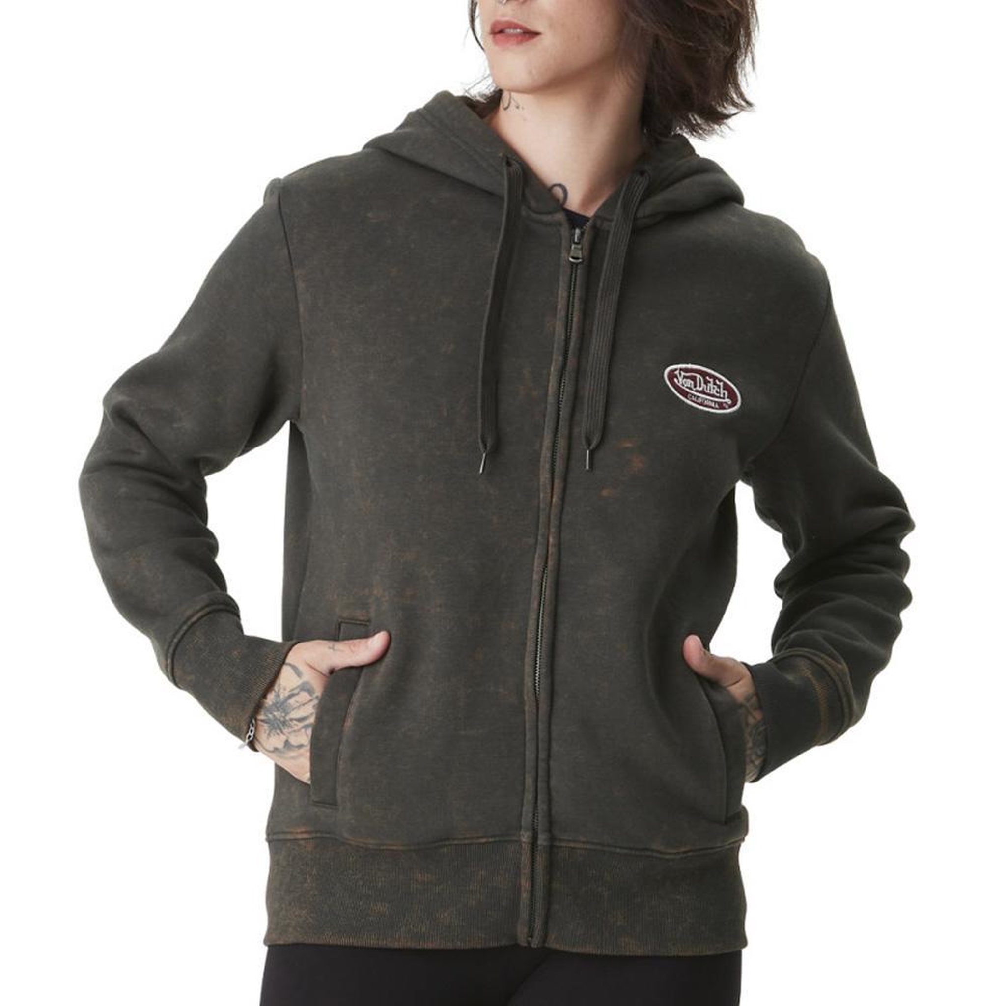 VON DUTCH Sweat Marron Femme Von Dutch Rug. Coloris disponibles : Marron