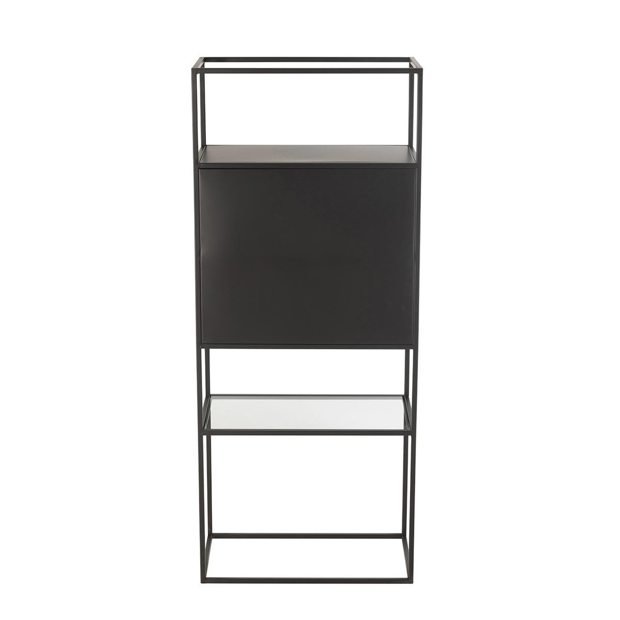 Voir la diapositive 4 : J-LINE Étagère en Métal  Maryanne  132cm Noir