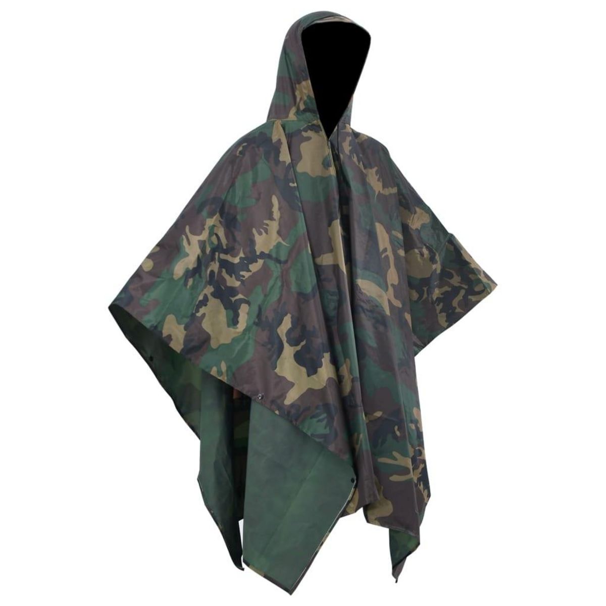 VIDAXL Poncho de pluie impermeable pour camping/randonnee Camouflage