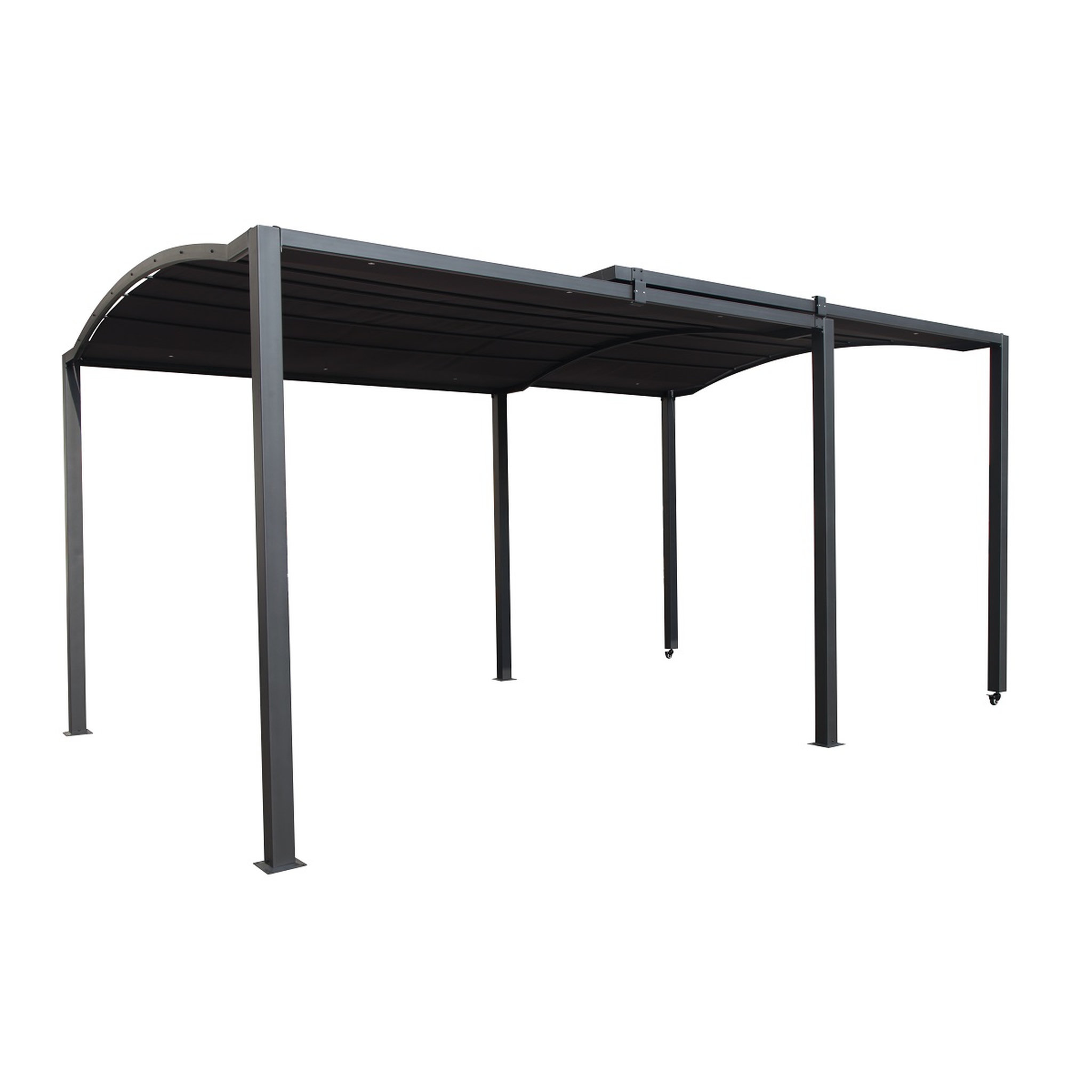 Voir la diapositive 4 : GARDENSTAR Tonnelle rétractable acier 2.95/5.70x3.03x2.33m THEBES