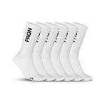 FREEGUN Lot de 6 paires de tennis homme modèle FRGN. Coloris disponibles : Blanc