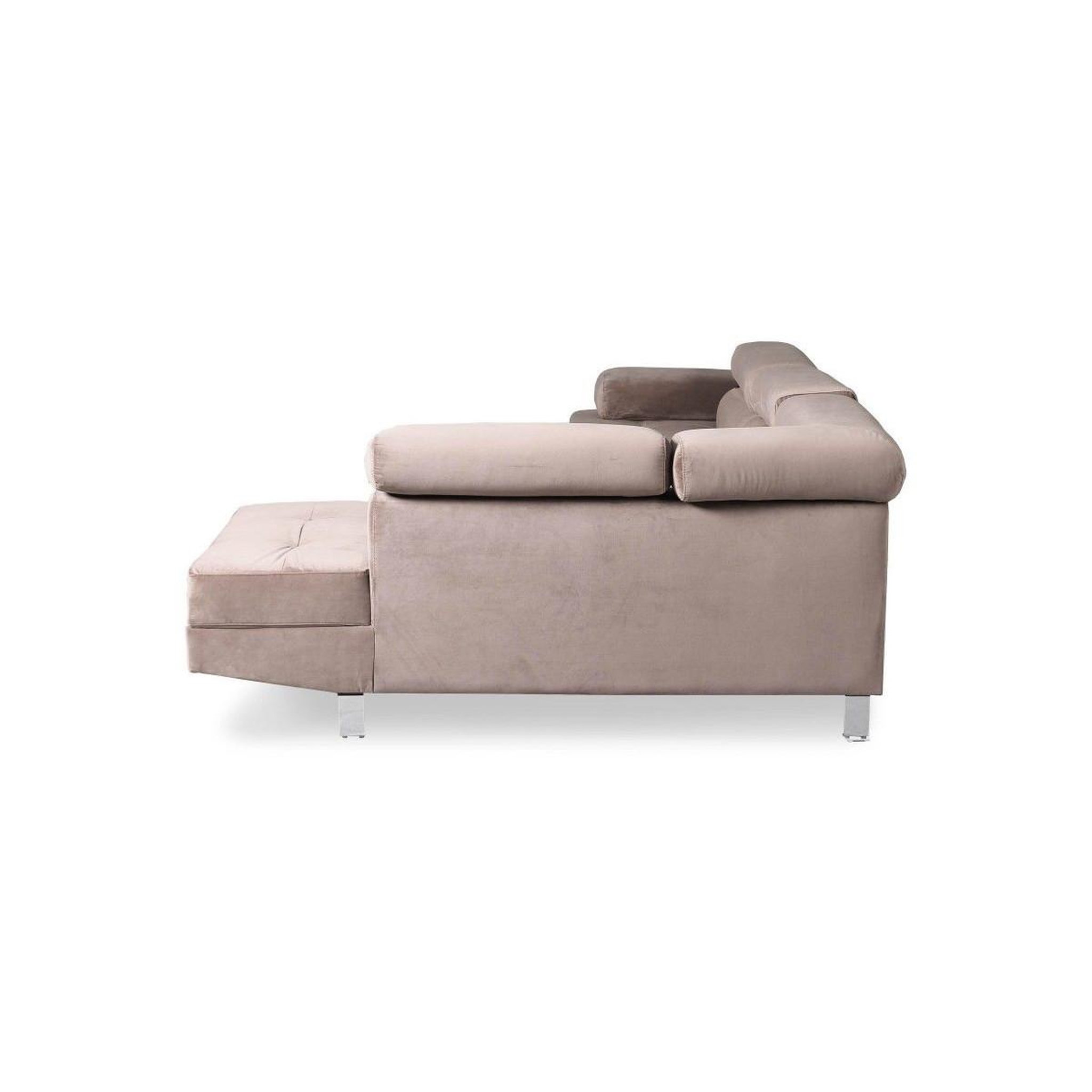 Voir la diapositive 5 : Paris Prix Canapé d'angle droit  têtière  260cm taupe