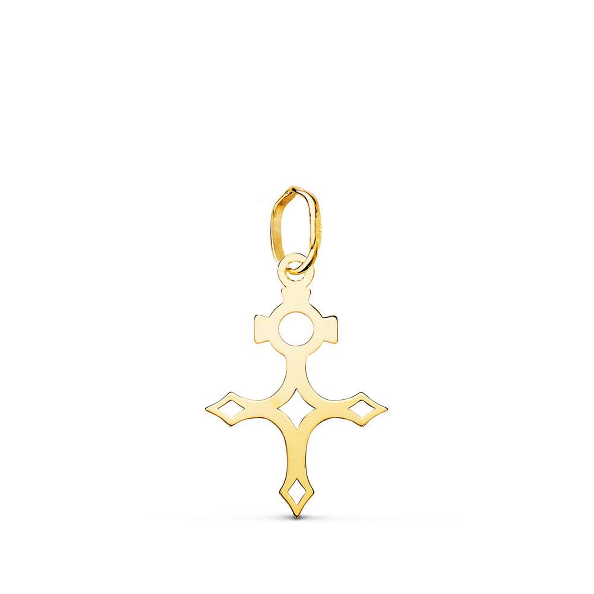 L'ATELIER D'AZUR Pendentif Médaille Or 18 Carats 750 Jaune - Croix du Sud - Chaine Offerte - Petite