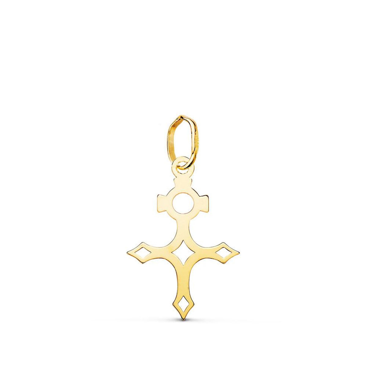 L'ATELIER D'AZUR Pendentif Médaille Or 18 Carats 750 Jaune - Croix du Sud - Chaine Offerte - Petite