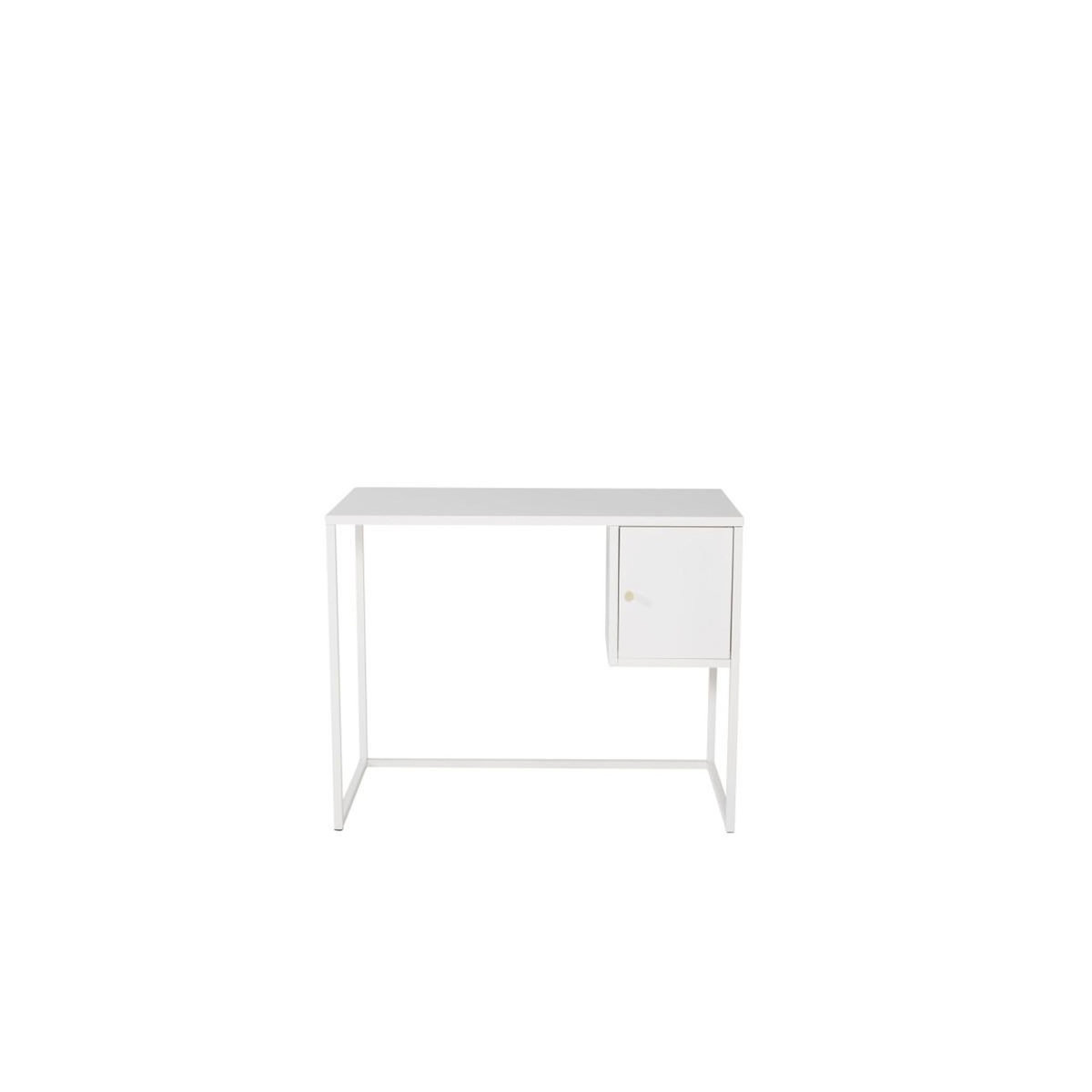 Paris Prix Bureau Design Avec Porte  Bakal  95cm Blanc