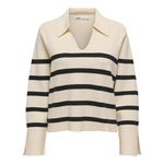 Only Pull Ecru/Noir Femme Only Monica. Coloris disponibles : Beige