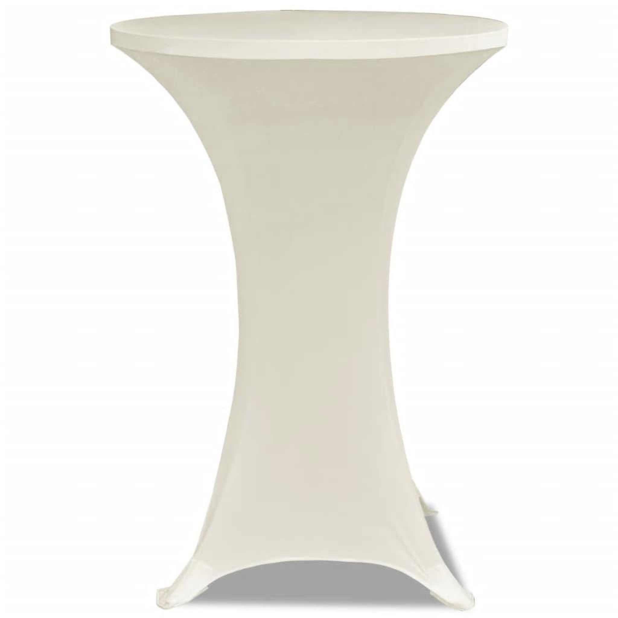 Voir la diapositive 3 : VIDAXL Housse de table Ø 70 cm Creme extensible 2 pcs