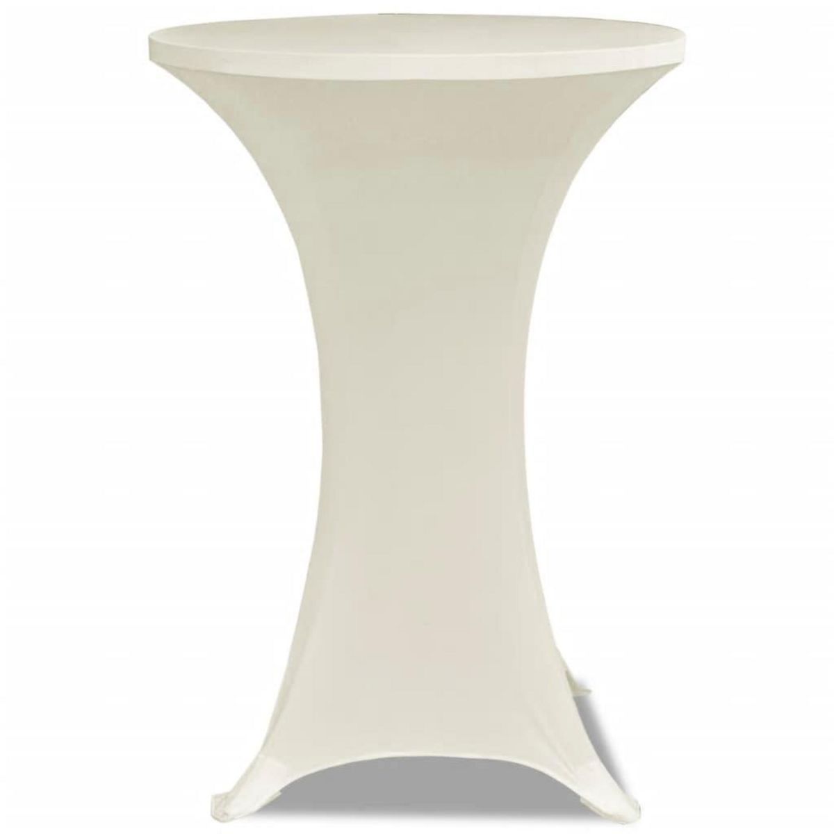 VIDAXL Housse de table Ø 70 cm Creme extensible 2 pcs