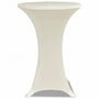 Voir la diapositive 3 : VIDAXL Housse de table Ø 70 cm Creme extensible 2 pcs