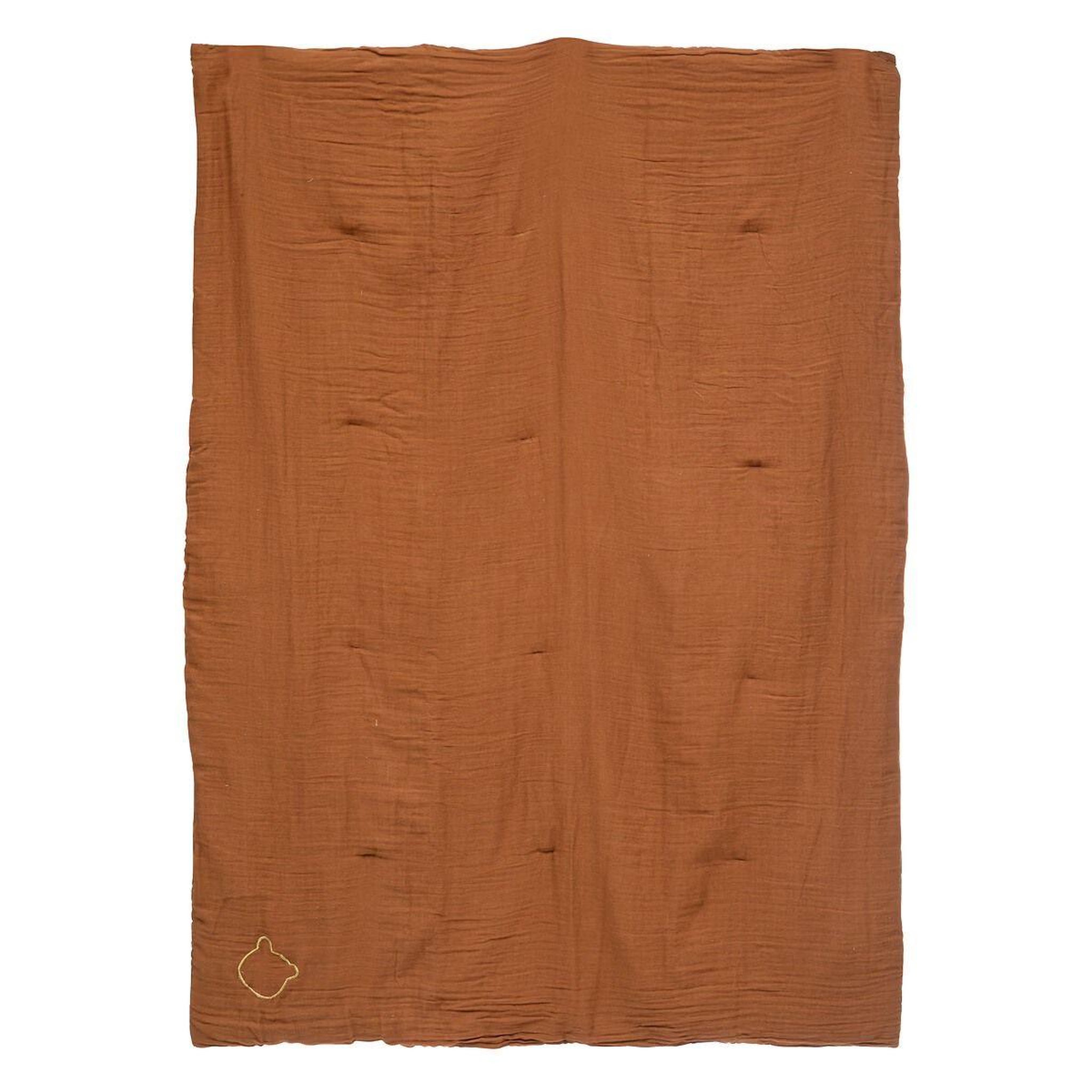 Voir la diapositive 1 : Atmosphera Kids Édredon en Coton  Enfant  100x140cm Marron
