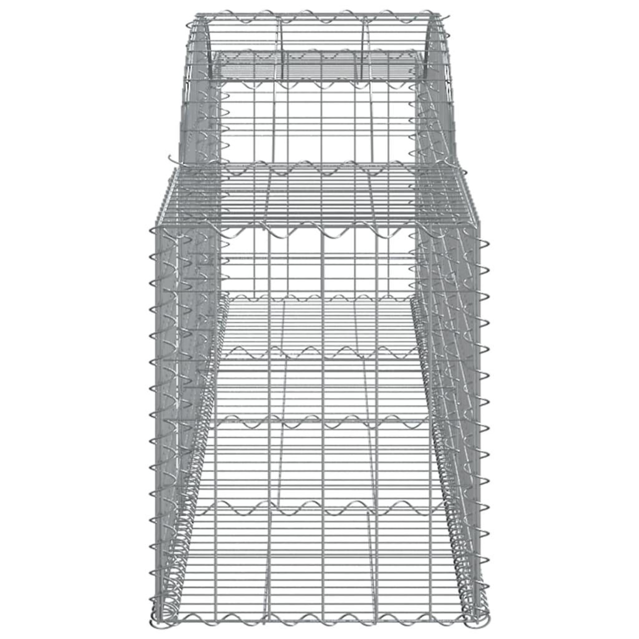 Voir la diapositive 5 : VIDAXL Paniers a gabions arques 2 pcs 300x50x60/80 cm fer galvanise