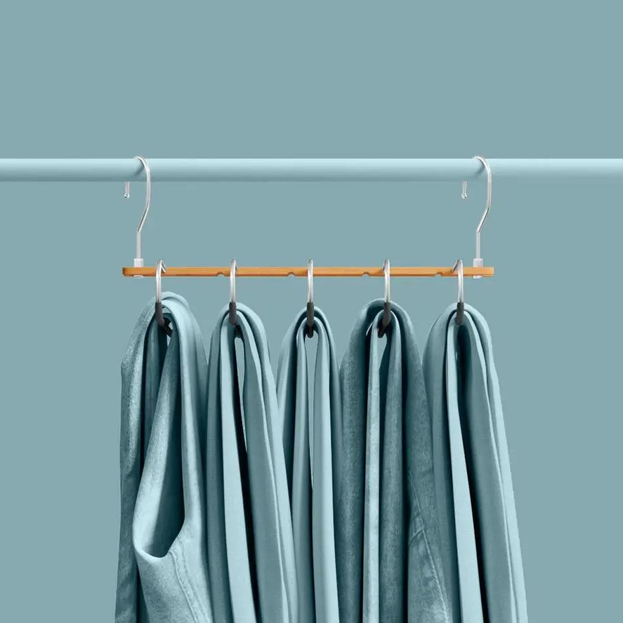Voir la diapositive 4 : FIVE Cintre 5 pantalons  dressing  48cm gris foncé