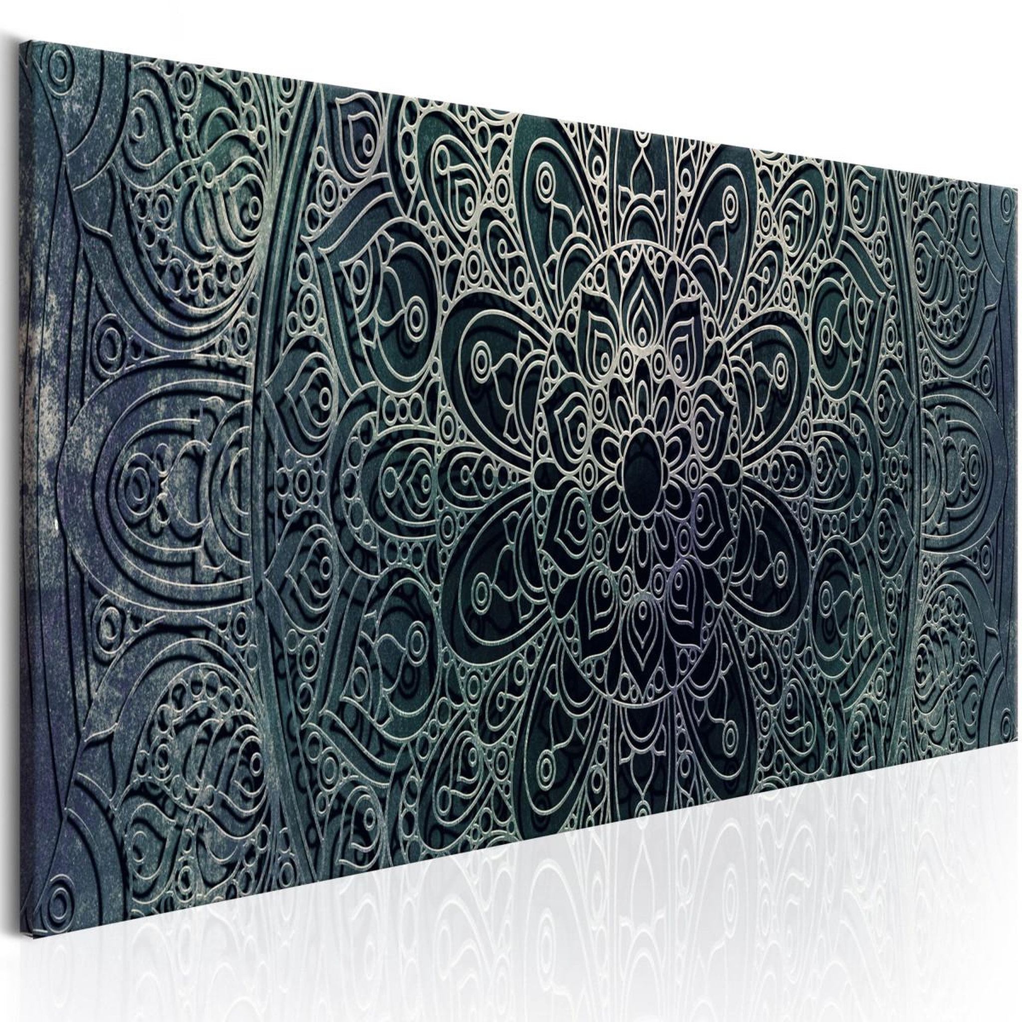 Voir la diapositive 1 : Paris Prix Tableau imprimé  mandala : malachite calm