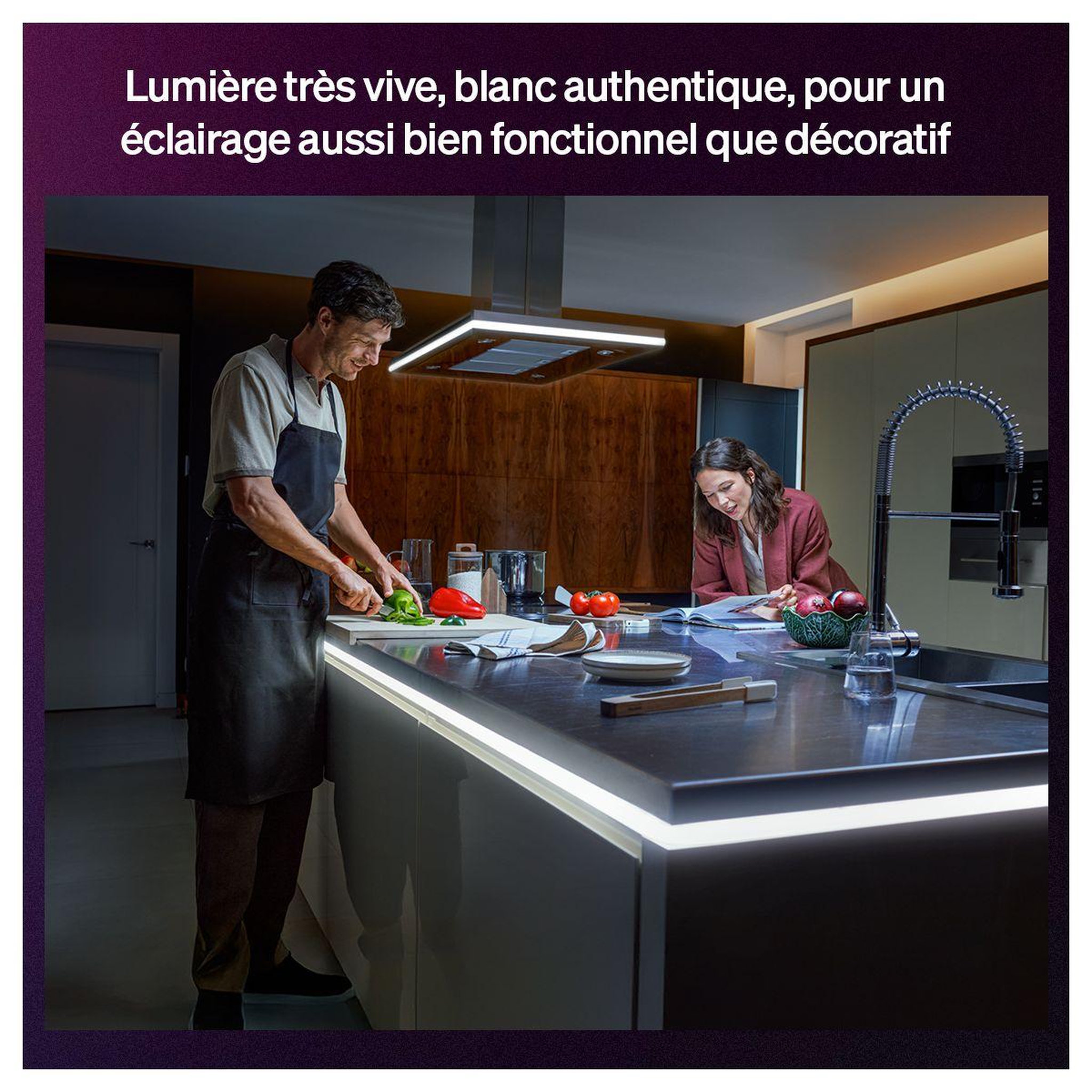 Voir la diapositive 4 : PHILIPS HUE Bandeau led omniglow strip light 3m white&color grad
