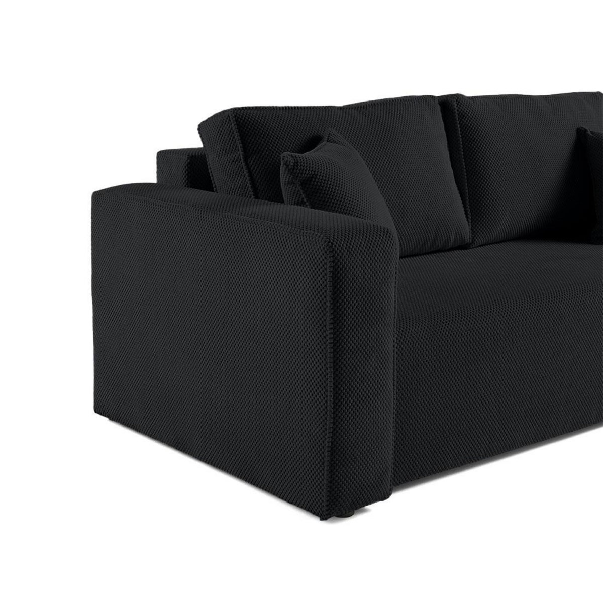 BEST MOBILIER Topaze - canapé droit 2 places - en velours texturé