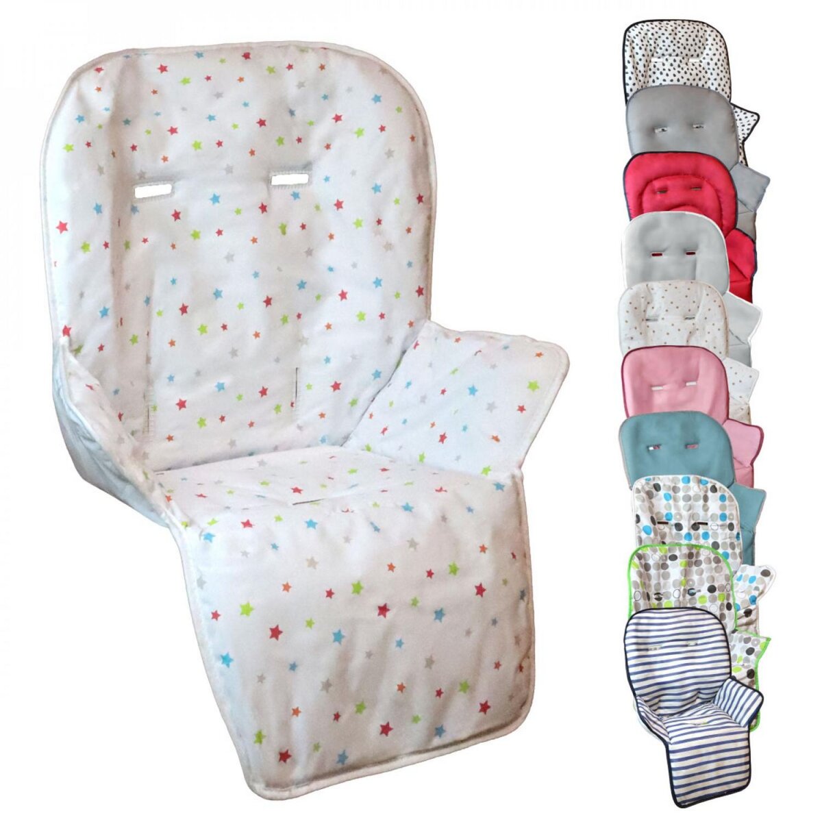 Monsieur Bébé Housse d'assise pour chaise haute bébé enfant gamme Ptit - Cléo