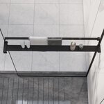 VIDAXL Etagere de douche pour paroi de douche a l'italienne Noir 80 cm