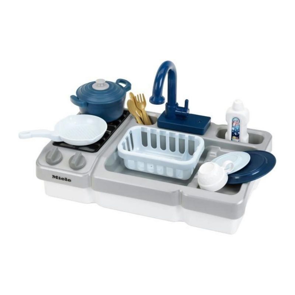 Klein Jouet d'évier - KLEIN - Évier de cuisine Miele avec robinet fonctionnel et accessoires - Livré avec de nombreux accessoires.