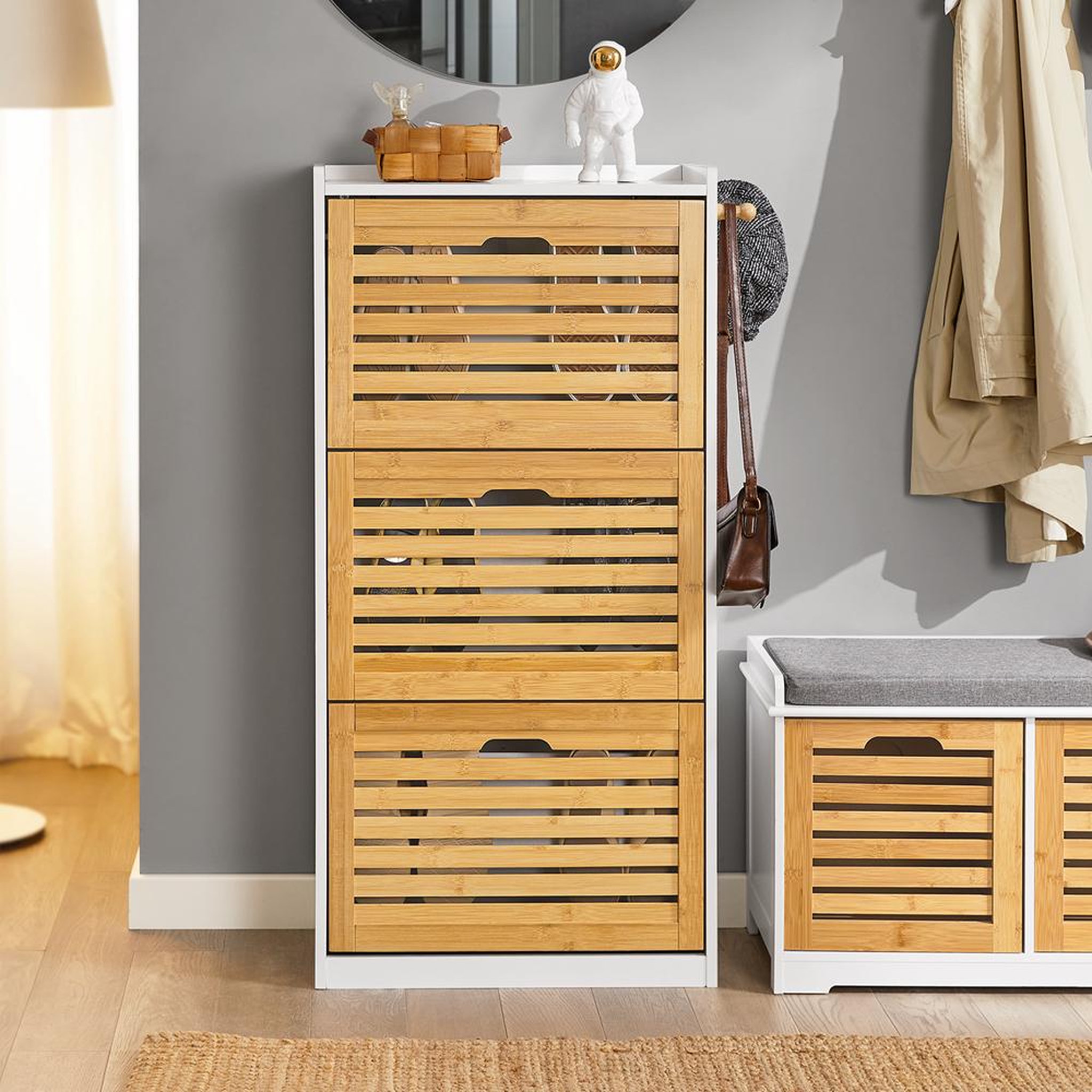Voir la diapositive 4 : SOBUY SoBuy - Meuble À Chaussures 3 portes - Moderne - FSR108