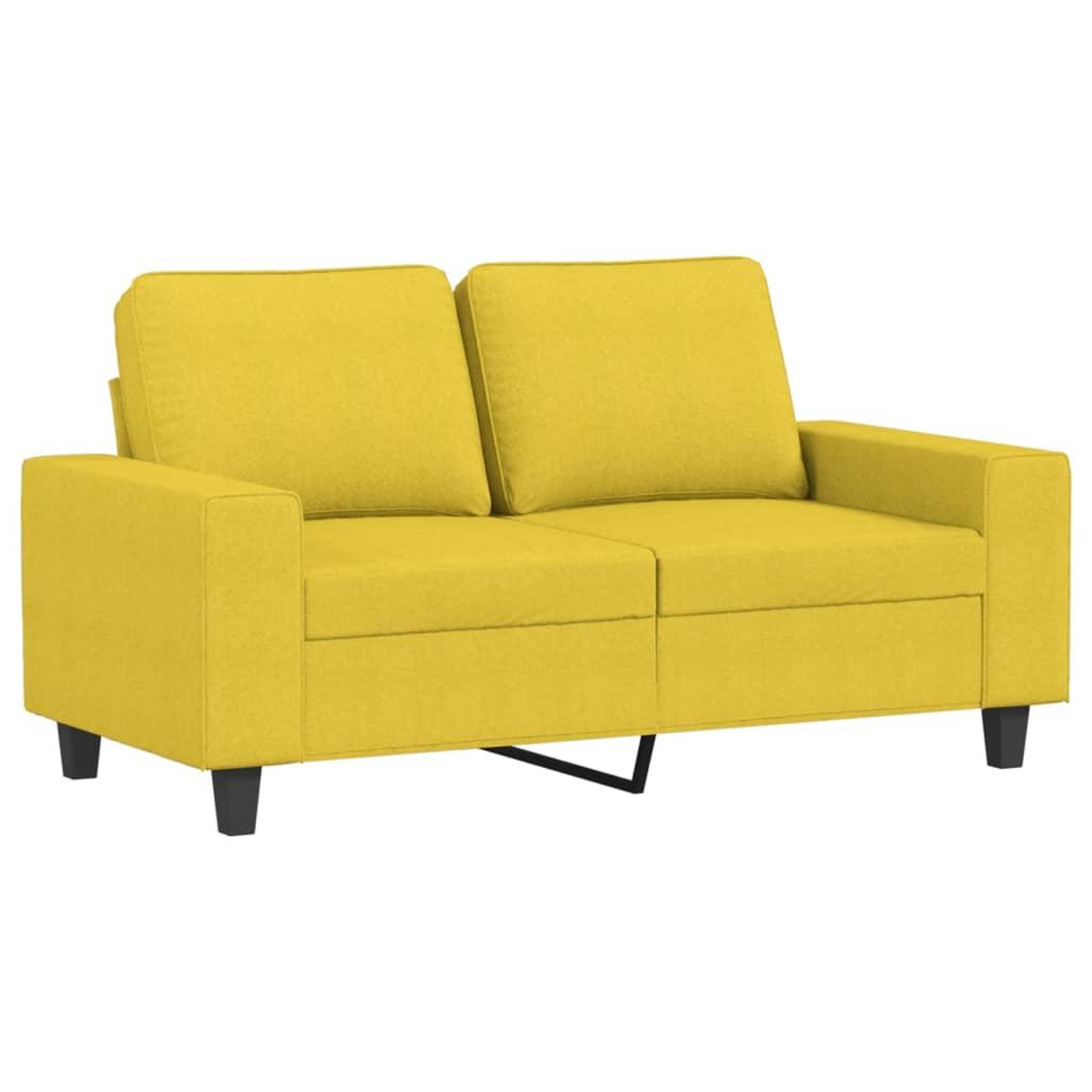Voir la diapositive 4 : VIDAXL Ensemble de canapes 4 pcs jaune clair tissu
