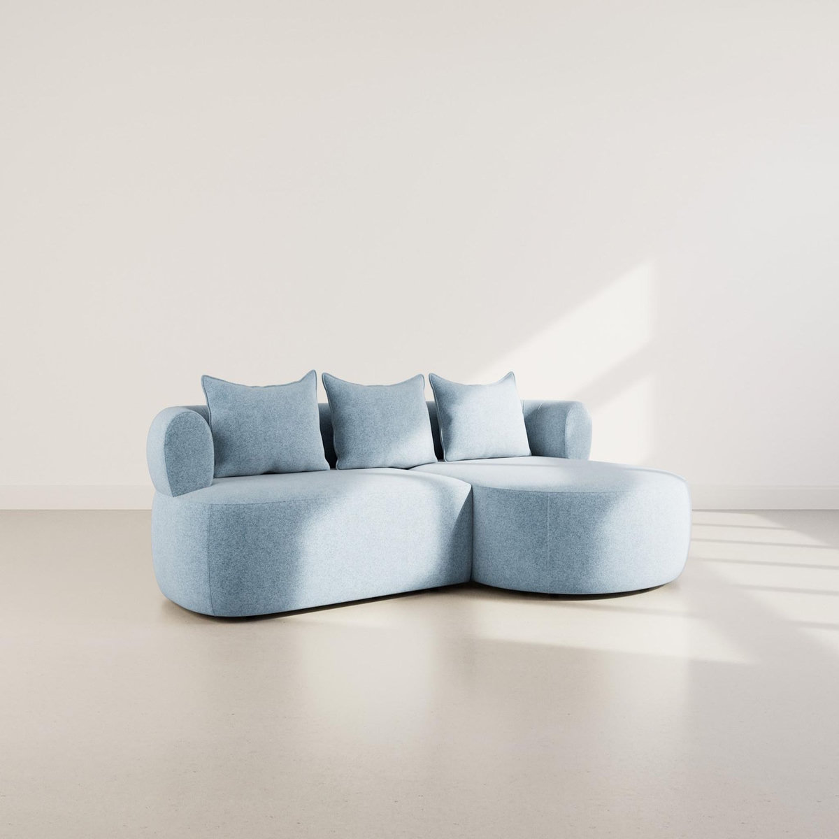 LISA DESIGN Angela - canapé d'angle droit 4 places en velours texturé