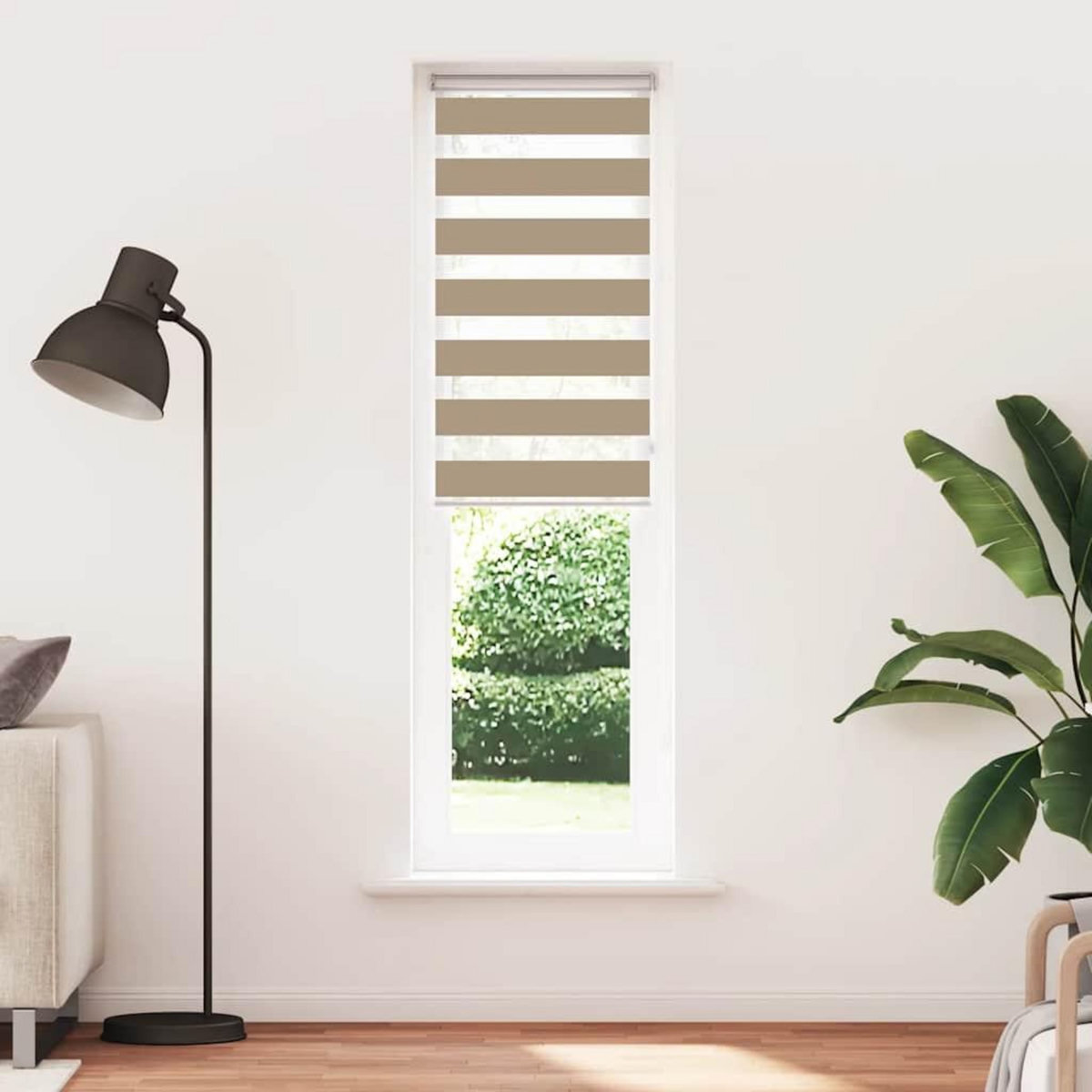 VIDAXL Store zebre marron sable largeur du tissu 50,9 cm polyester