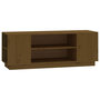 Voir la diapositive 2 : VIDAXL Meuble TV Marron miel 110x35x40,5 cm Bois de pin massif