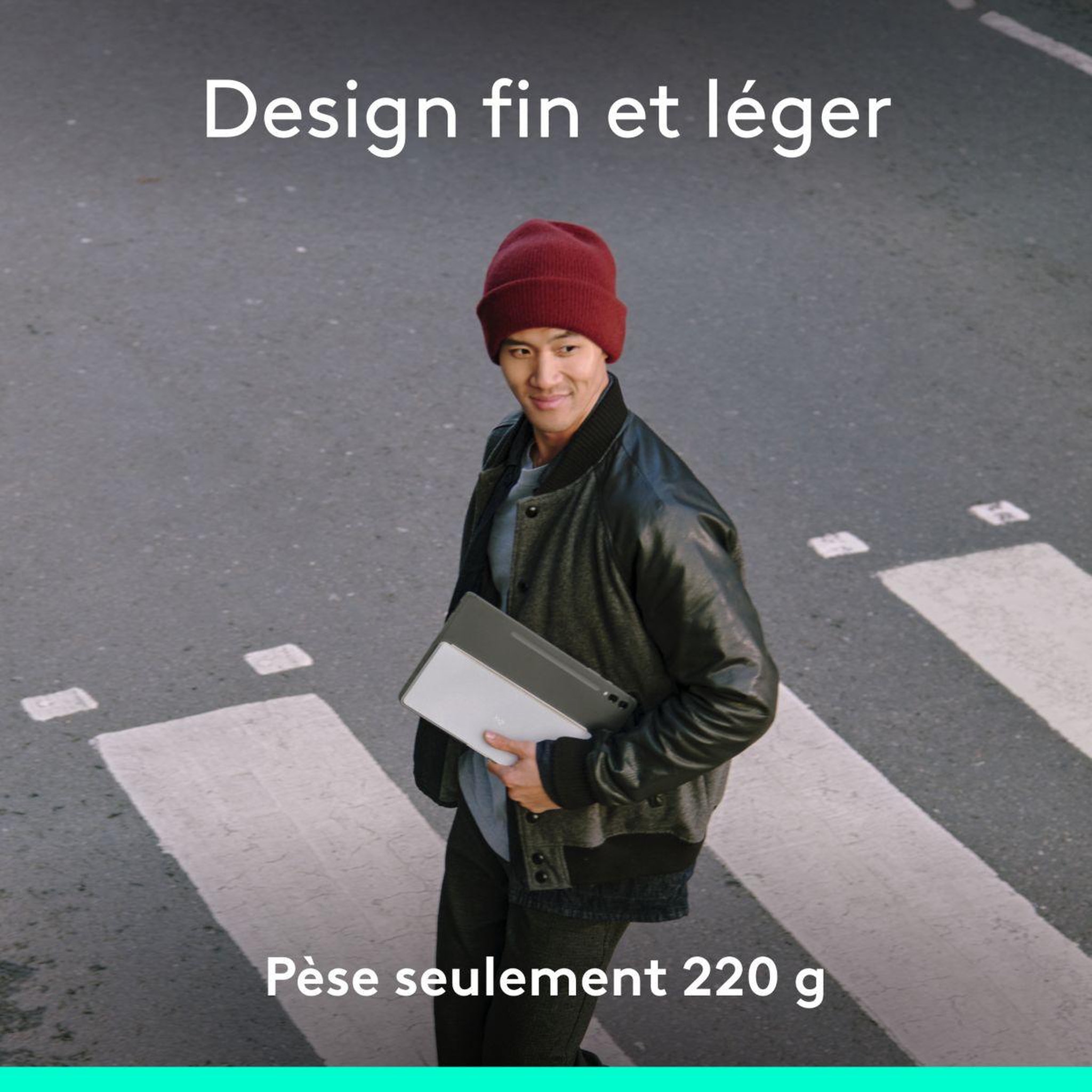 Voir la diapositive 2 : Logitech Etui Keys-To-Go 2 IPAD Gris Pale