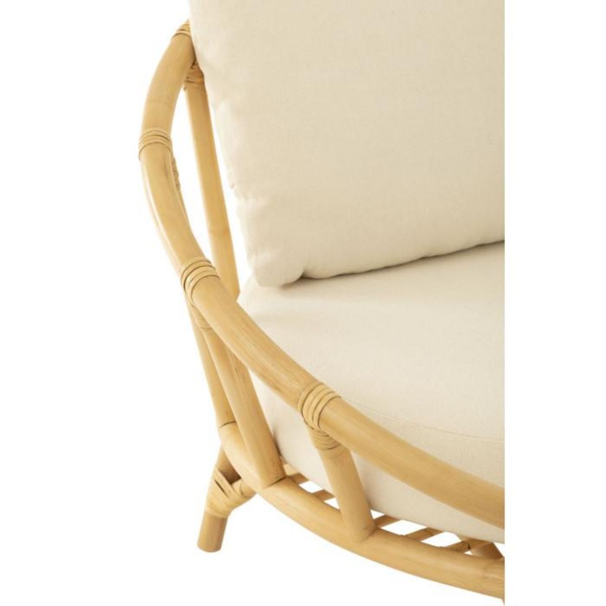 Paris Prix Fauteuil Rond Rotin & Coussin  Howard  98cm Naturel
