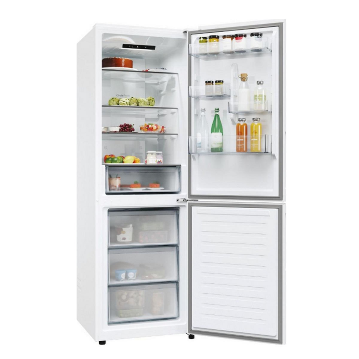 Candy Réfrigérateur combiné 60cm 355l no frost - CNCQ2T618EW