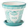 Voir la diapositive 1 : Paris Prix Pot Avec Soucoupe en Céramique  Granada  35cm Bleu Aqua