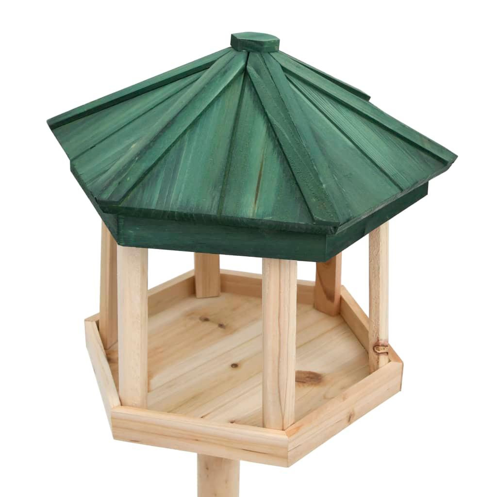 Voir la diapositive 2 : VIDAXL Mangeoire a oiseaux sur pied bois de sapin 33x110 cm