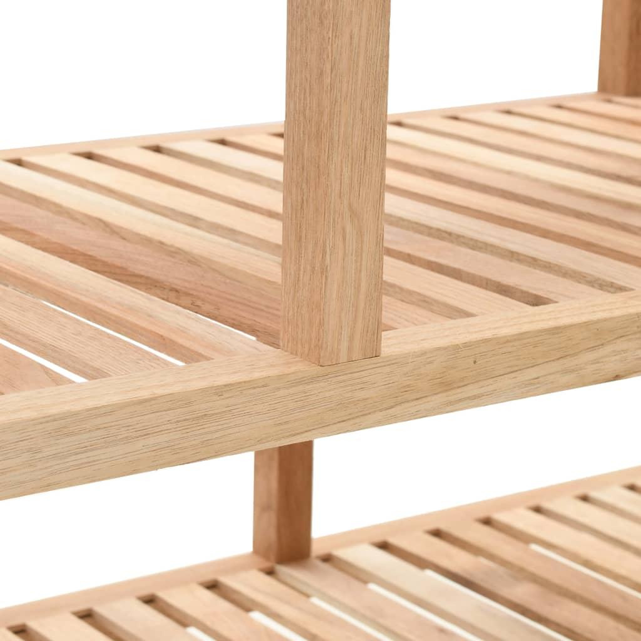 Voir la diapositive 4 : VIDAXL Etagere de salle de bain bois de noyer massif 100x40x65 cm