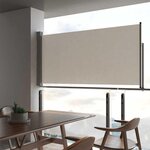 VIDAXL Auvent lateral retractable de patio 120 x 300 cm Blanc casse