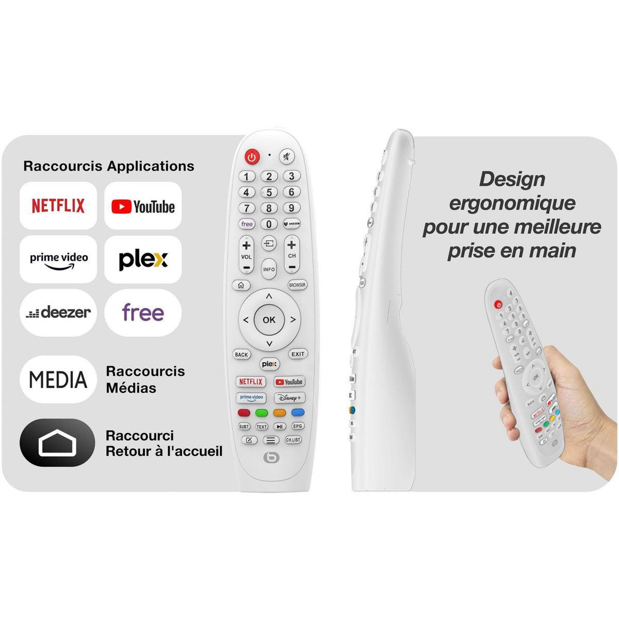 Voir la diapositive 5 : ESSENTIEL B Tv qled 43qled306w (2024) 43  (109 cm) 4k - smart tv, coloris blanc