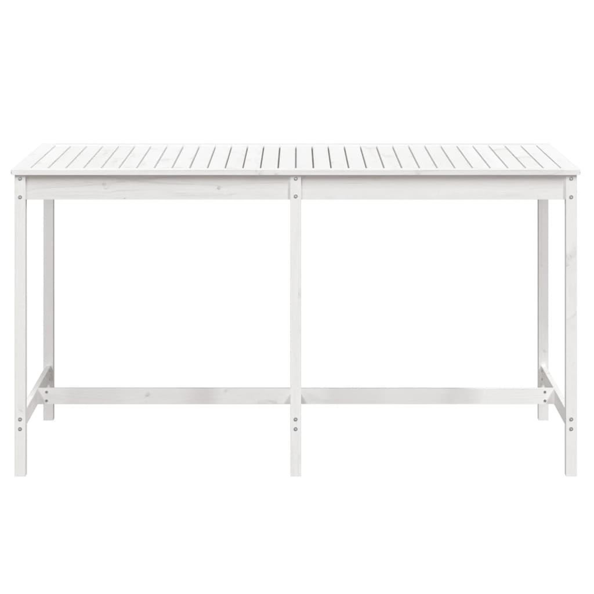Voir la diapositive 4 : VIDAXL Table de jardin blanc 203,5x90x110 cm bois massif de pin