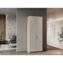 Voir la diapositive 2 : Demeyere Armoire GHOST - Décor chene kronberg et blanc mat - 2 Portes - L.79,4 x P.51,1 x H. 203 cm - DEMEYERE