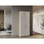 Voir la diapositive 2 : Demeyere Armoire GHOST - Décor chene kronberg et blanc mat - 2 Portes - L.79,4 x P.51,1 x H. 203 cm - DEMEYERE