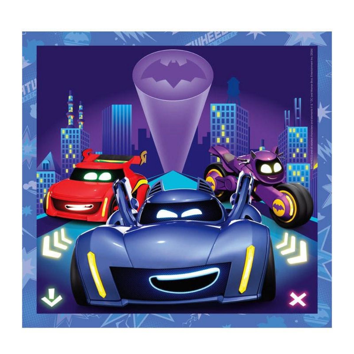 CLEMENTONI Clementoni Jigsaw Puzzle Super Color Square Batwheels, 3x48pcs. 25307