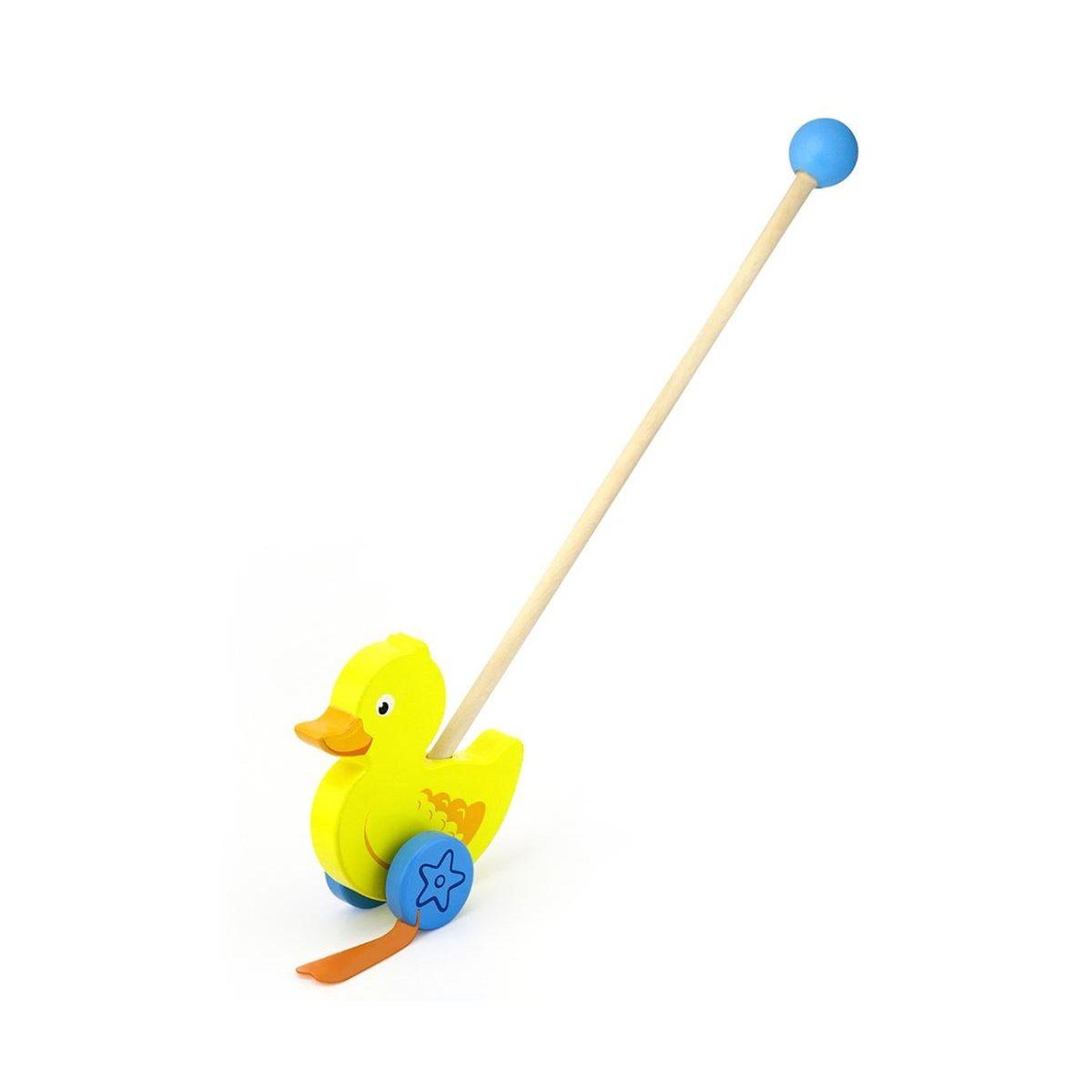 VIGA Jouet à pousser  50961 - canard sur bâton en bois