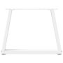 Voir la diapositive 5 : VIDAXL Pieds de table a manger forme V 2pcs blanc 70x(42-43,3)cm acier
