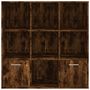 Voir la diapositive 3 : VIDAXL Armoire a livres Chene fume 98x30x98 cm