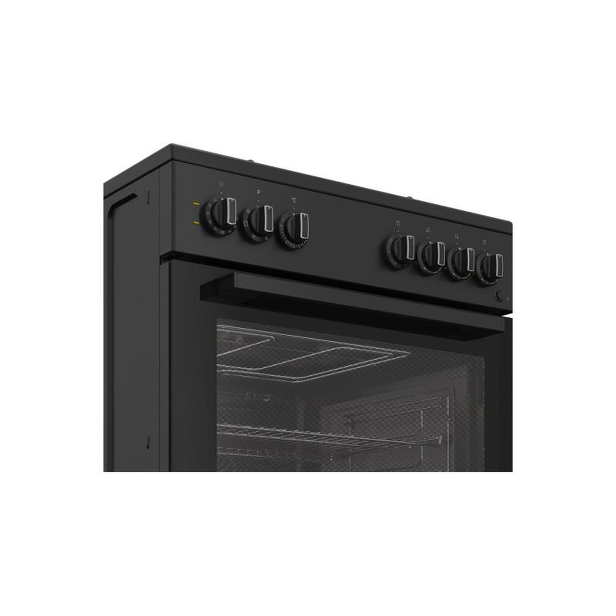 Voir la diapositive 3 : Indesit Cuisinière mixte Indesit I6M5PCB Noir