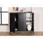 Voir la diapositive 5 : Paris Prix Buffet Design 2 Portes  Piring  110cm Noir