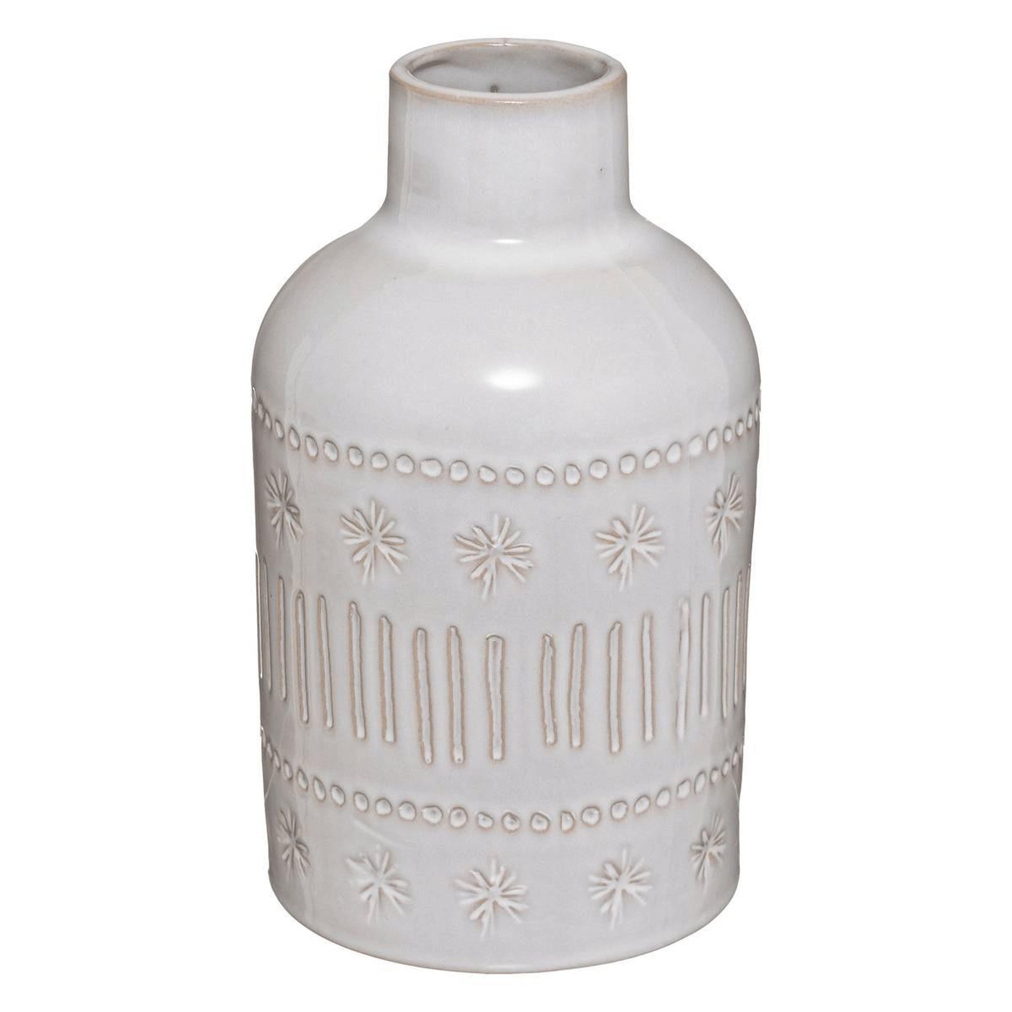 ATMOSPHERA Vase en céramique design  carmen  21cm ivoire