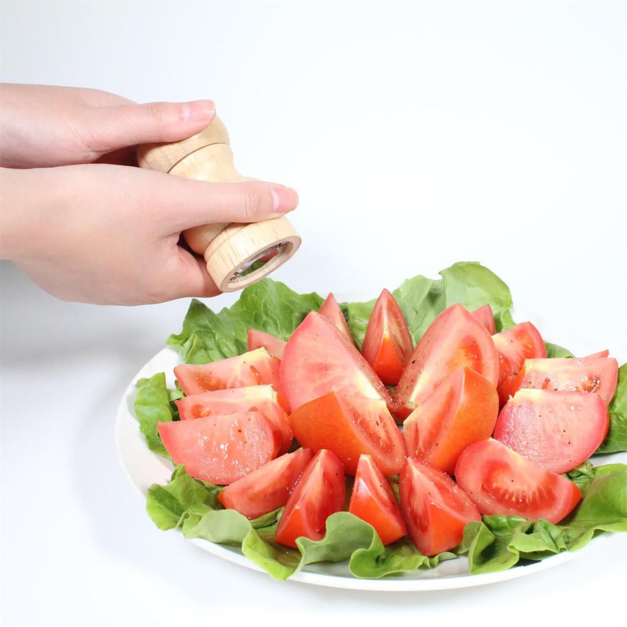 Voir la diapositive 3 : COOK CONCEPT Moulin à poivre & sel en bois  mini  10cm naturel