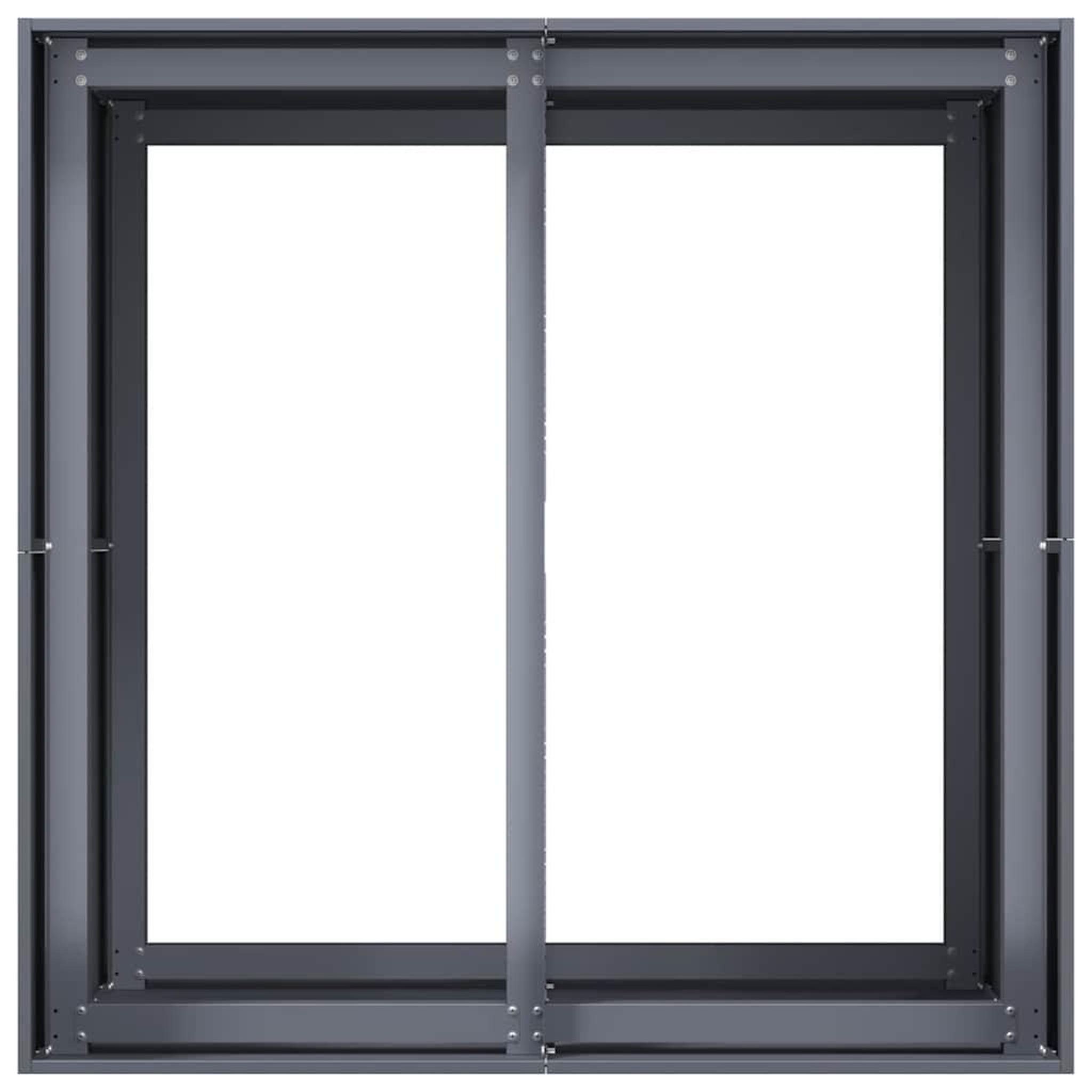 Voir la diapositive 5 : VIDAXL Jardiniere anthracite 80x80x80 cm acier